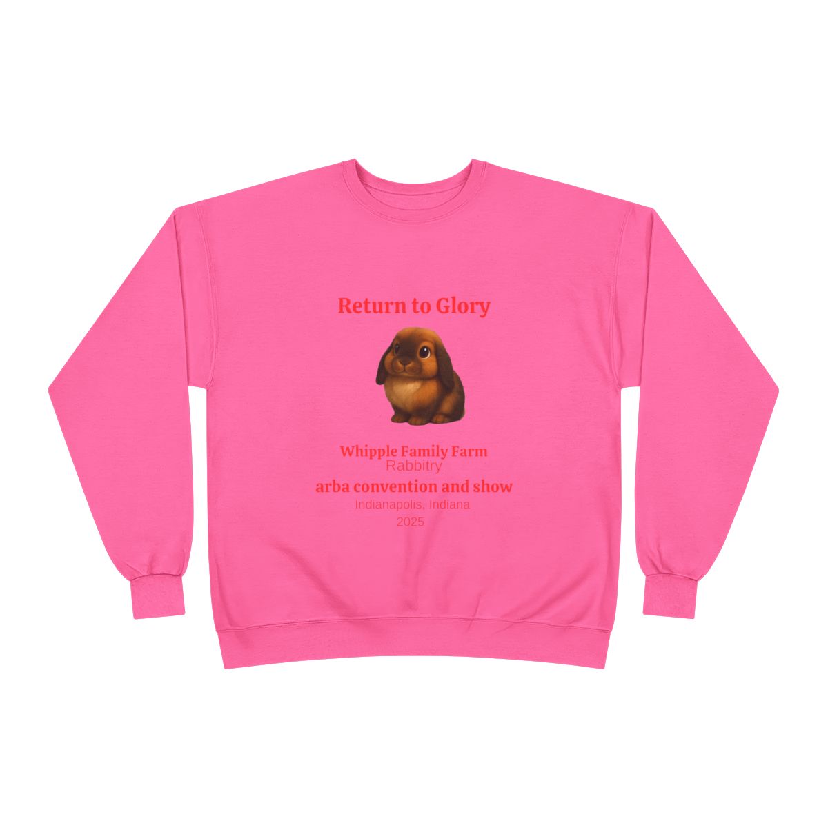 Custom Rabbitry ARBA 2025 Convention Unisex EcoSmart® Crewneck Sweatshirt