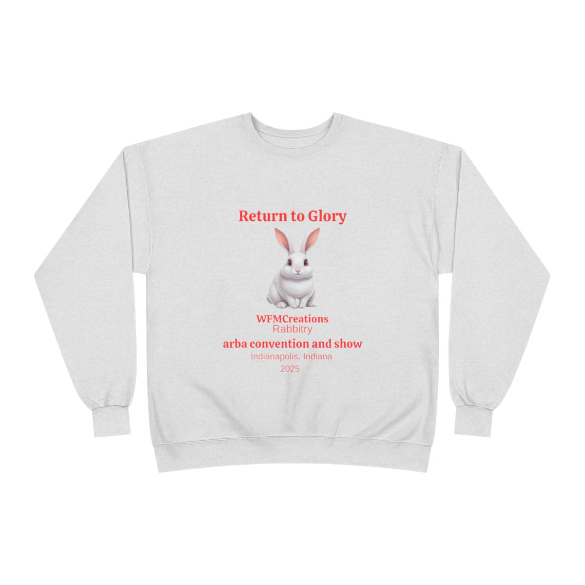 Custom Rabbitry ARBA 2025 Convention Unisex EcoSmart® Crewneck Sweatshirt