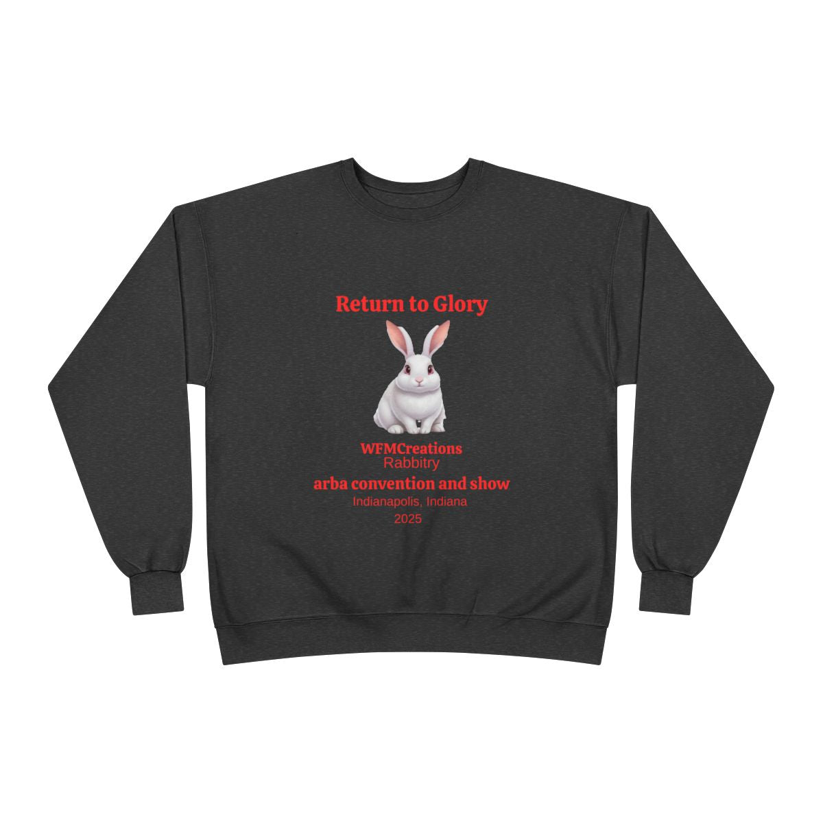 Custom Rabbitry ARBA 2025 Convention Unisex EcoSmart® Crewneck Sweatshirt