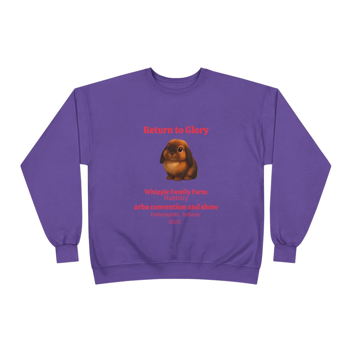 Custom Rabbitry ARBA 2025 Convention Unisex EcoSmart® Crewneck Sweatshirt
