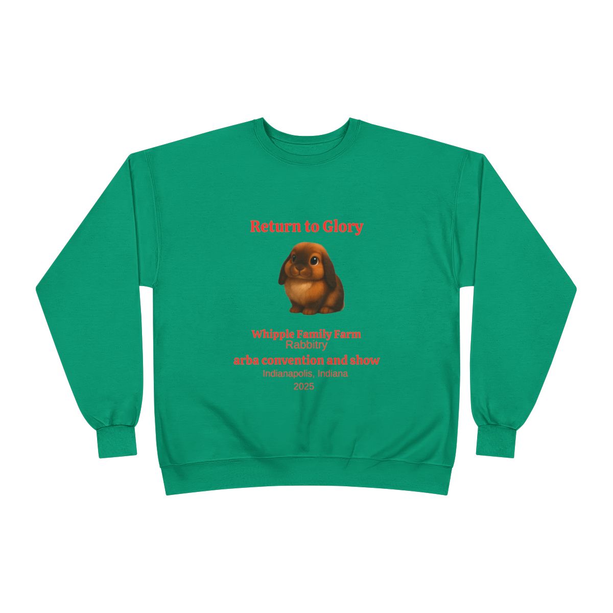 Custom Rabbitry ARBA 2025 Convention Unisex EcoSmart® Crewneck Sweatshirt